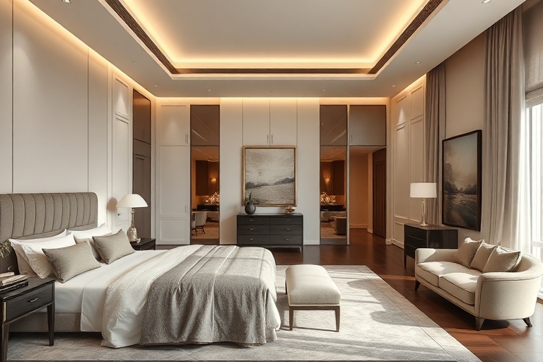 Lüks Yatak Odası Dekorasyonu